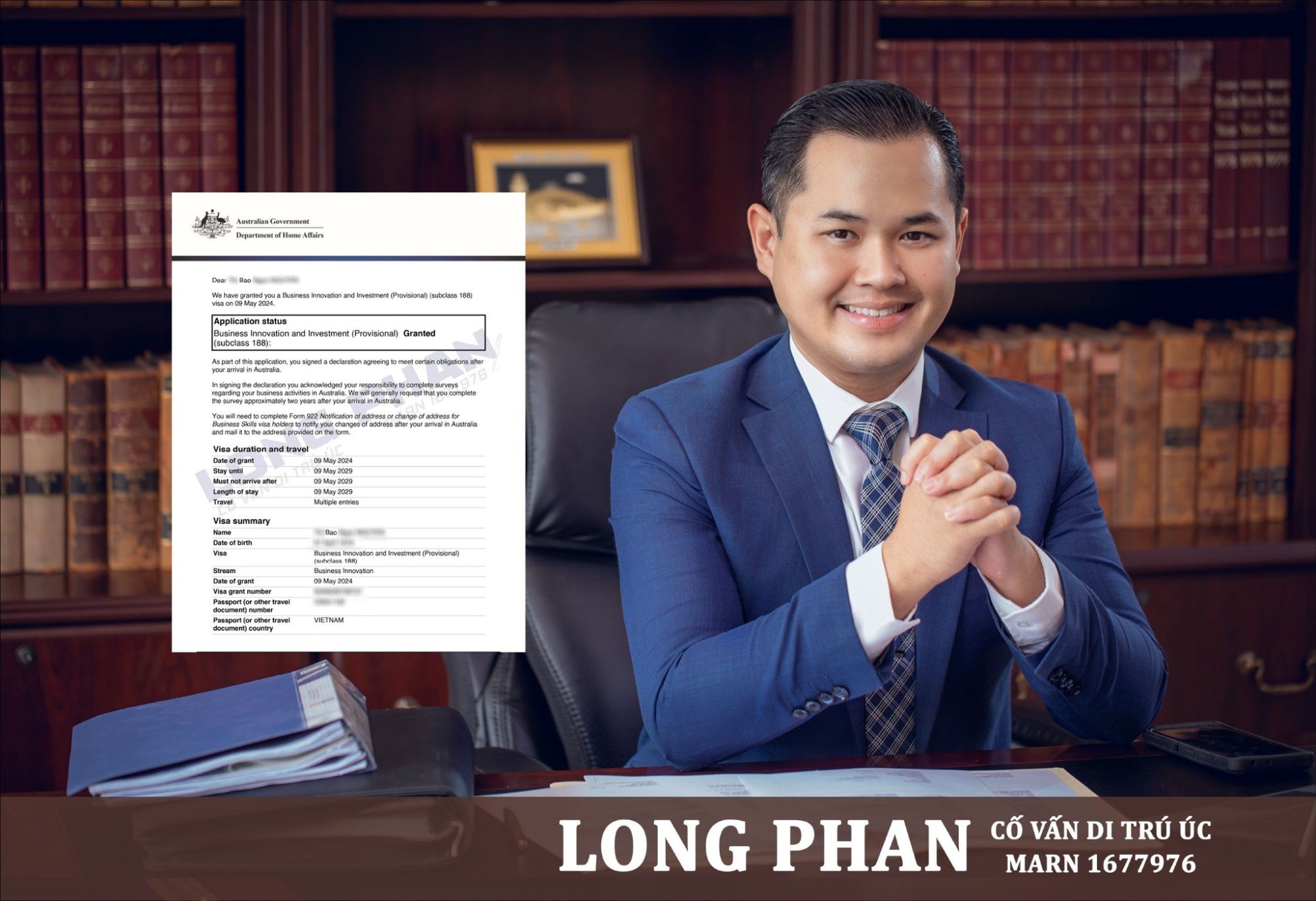 CHÚC MỪNG GIA ĐÌNH KHÁCH HÀNG CHỊ BẢO ĐƯỢC CẤP VISA TẠM TRÚ 188A